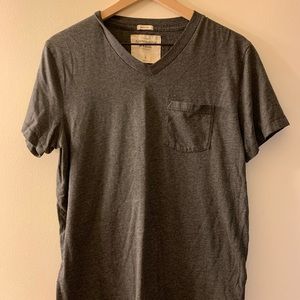 Heather gray Abercrombie and Fitch v-neck shirt